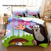 3D-gedrucktes Die kleine Maulwurf Bettwäsche-Set Bettbezug Kissenbezug Für Kinderzimmer Dekoration Einzelbett Doppelbett Queen Size King Size Bettwäsche