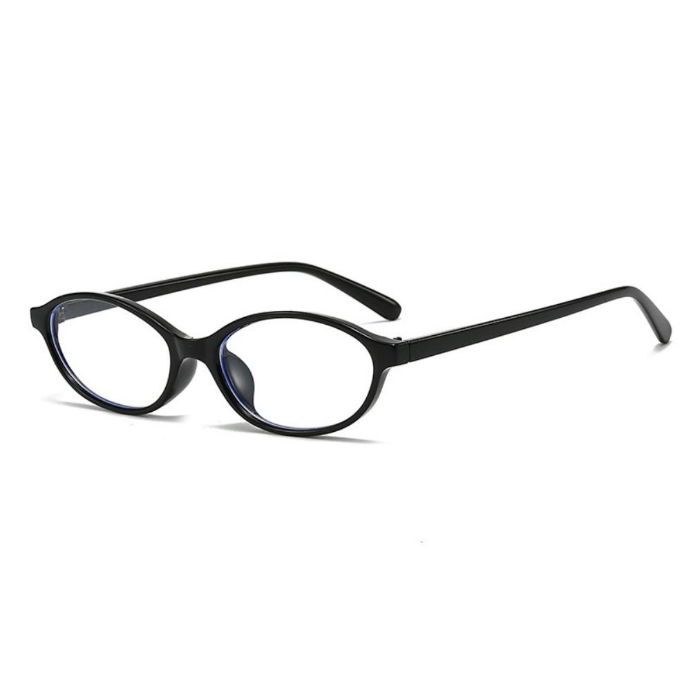 

Y2k Eyewear Lightweight Small Oval Sunglasses Blue Light Blocking Glasses Versatile Retro Oval Eyeglasses For Computer Use чёрный