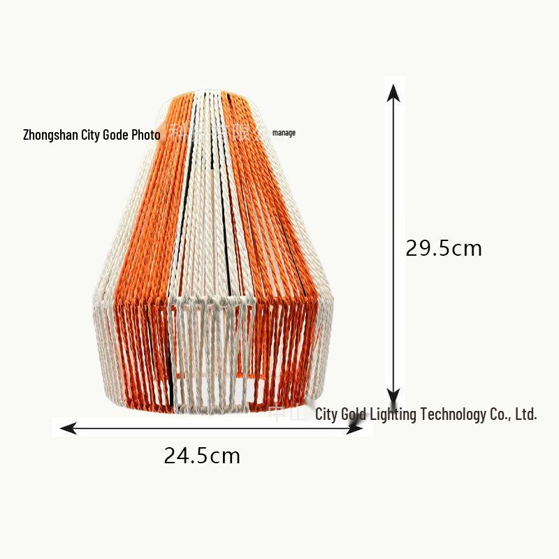 Abajur Boem din Bambus Țesut Manual cu Frânghie de Hârtie