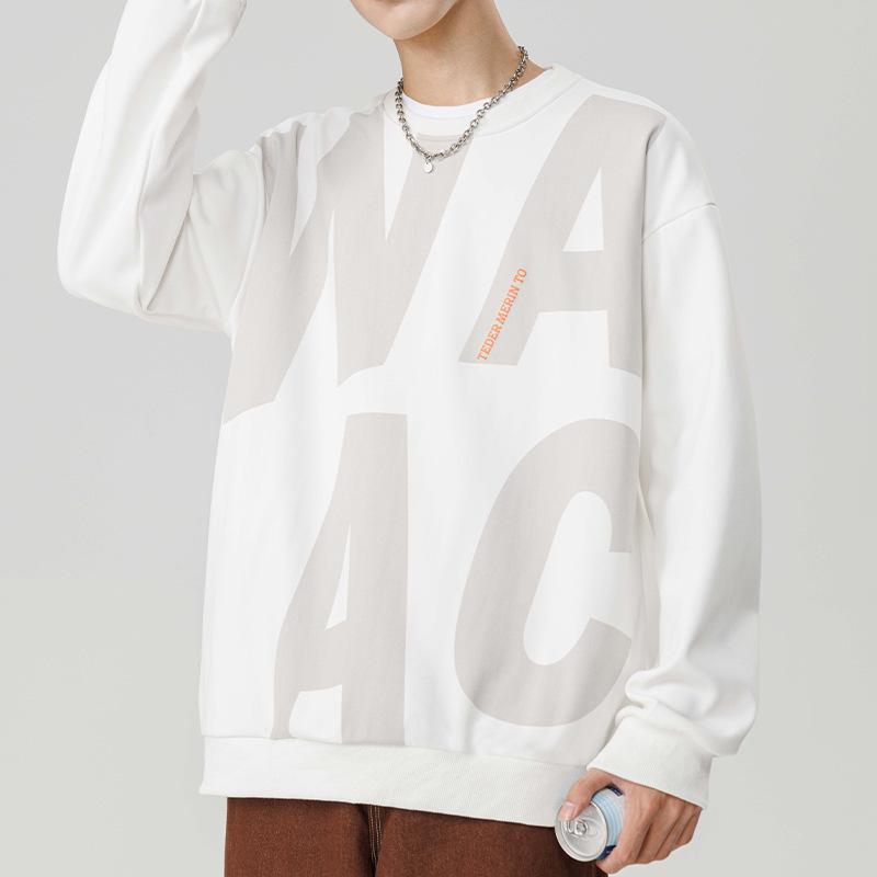 

Men s Autumn New Korean Version of Letter-printed Casual Long-sleeved Top Simple M