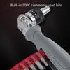 3XUF Multi Angle Ratchet Screwdriver with 10 Bits Screwdriver Repair Tool