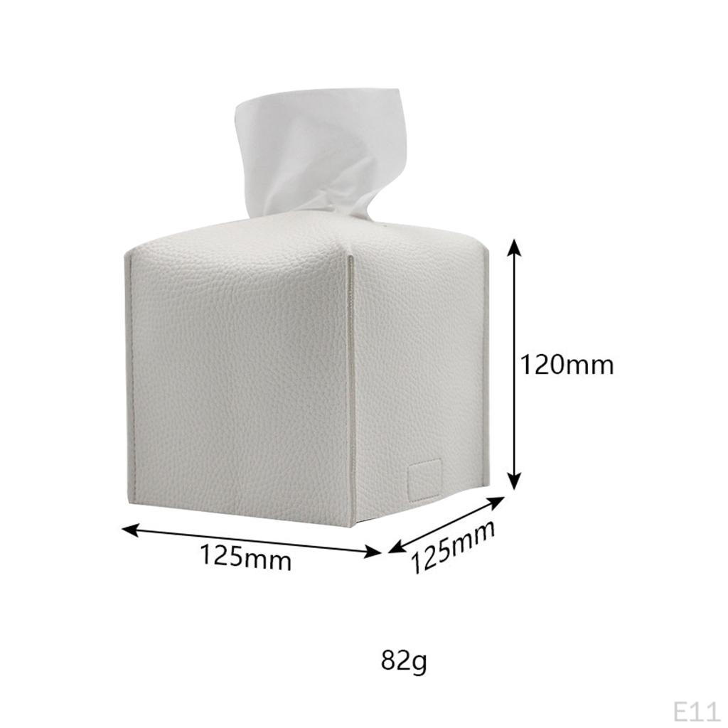Creative Tissue Box Holder Leather for Bedroom Dressers