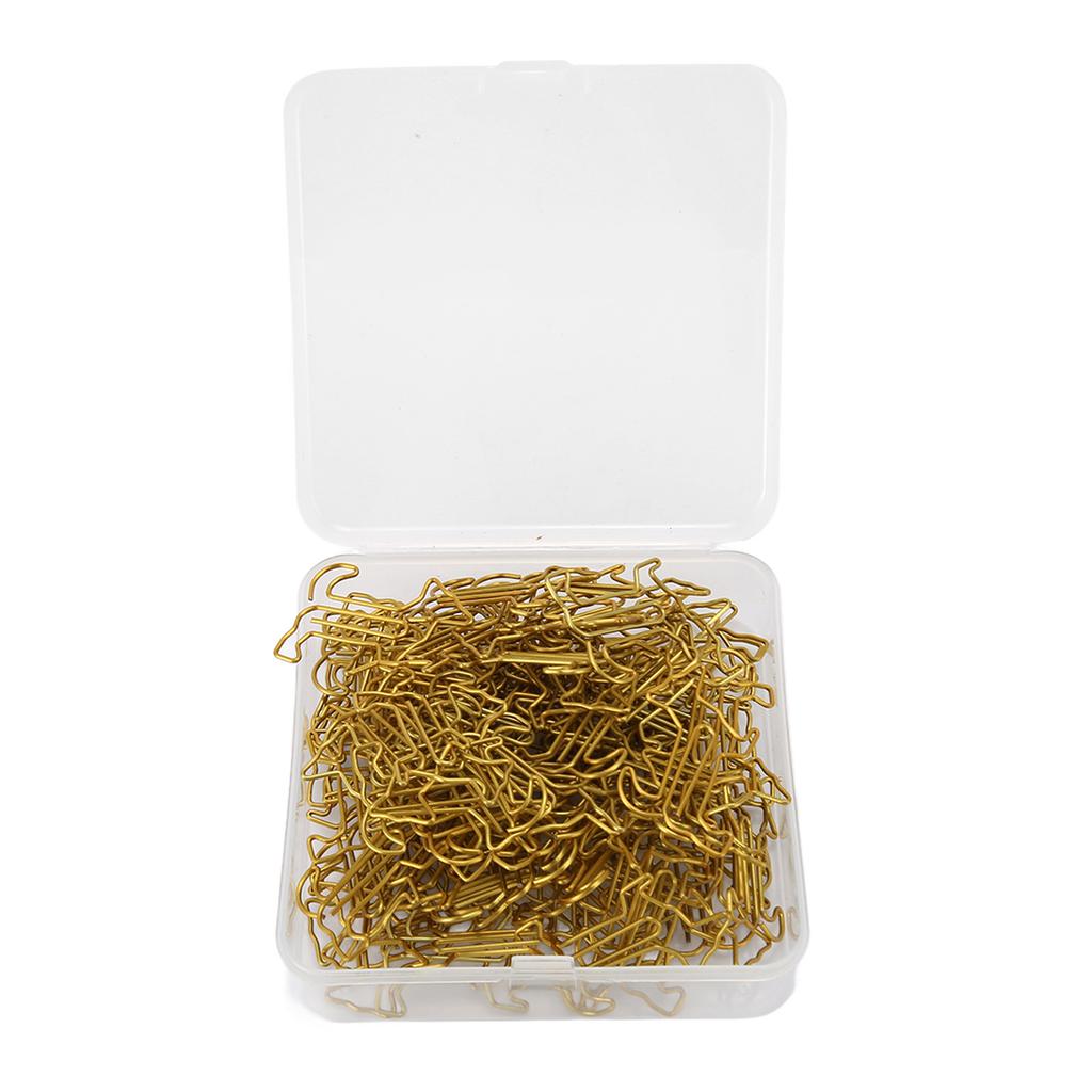 100pcs Dog Shape Paper Clips Crtively Cute Plated Metal Bookmark Paper Clips for Students Stationery