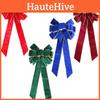 Elegant 60cm Red Plush Christmas Bow Decoration For Holiday Tree Accessories