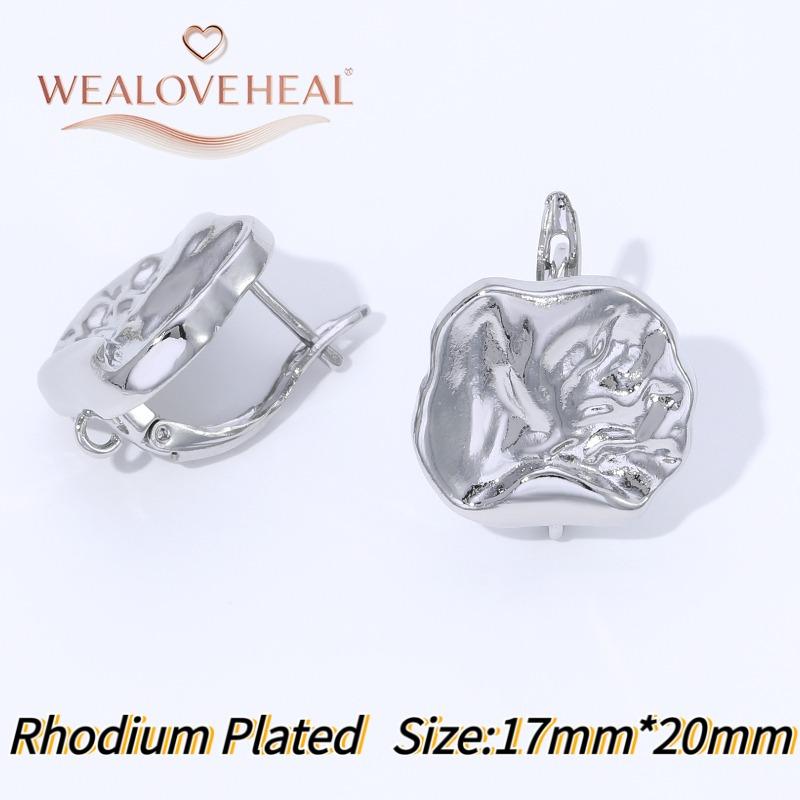 French Circular Thread Earring Hooks Lever Back Open Loop Setting for DIY Earring Clasp Jewelry Making Accessories Findings