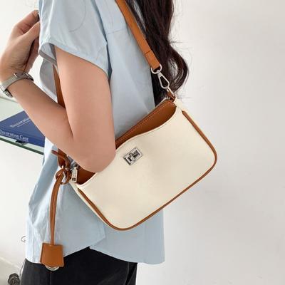 Ausgehen Leinwandtasche Tasche neu Schulter kleine quadratische Tasche modisch vielseitig Nische Unterarmtasche Damen