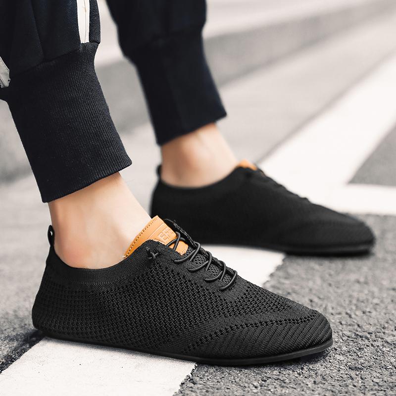 YRZL Mesh Loafers Men Driving Moccasins Thin Bottom Flats Walking Shoes Breathable Non Slip Casual Loafers Summer Mens Shoes