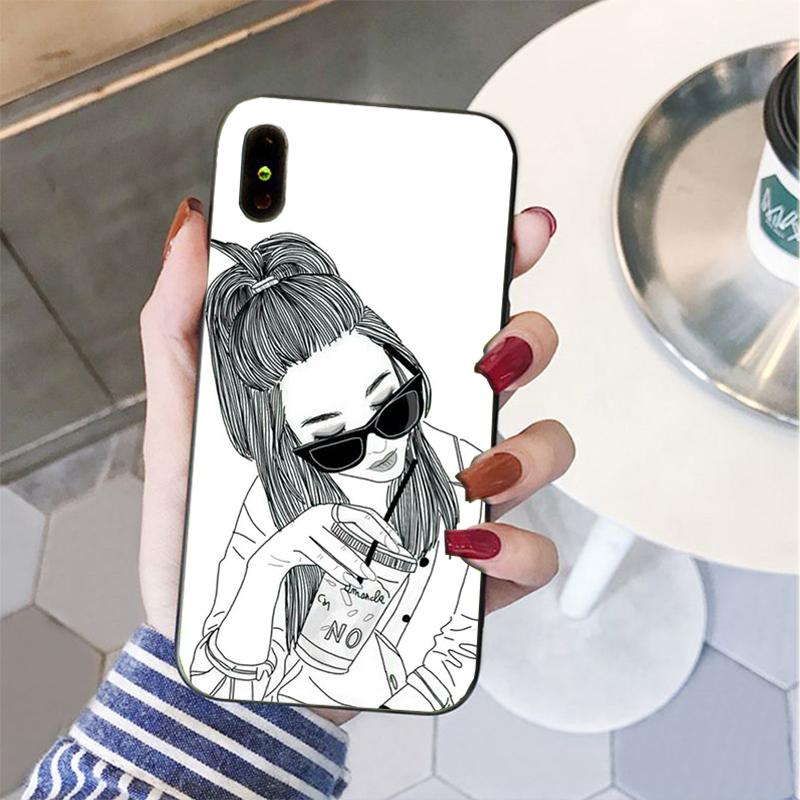 Husă de telefon Sunshine Girl pentru iPhone 11 12 pro XS MAX 8 7 6 6S Plus X 5S SE 2020 XR