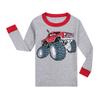 2-częściowy zestaw piżam dla dzieci z długim rękawem, nadrukiem w T-shircie i spodniami, miękka dzianinowa bielizna nocna dla chłopców i dziewcząt, wygodna, świąteczna bielizna nocna