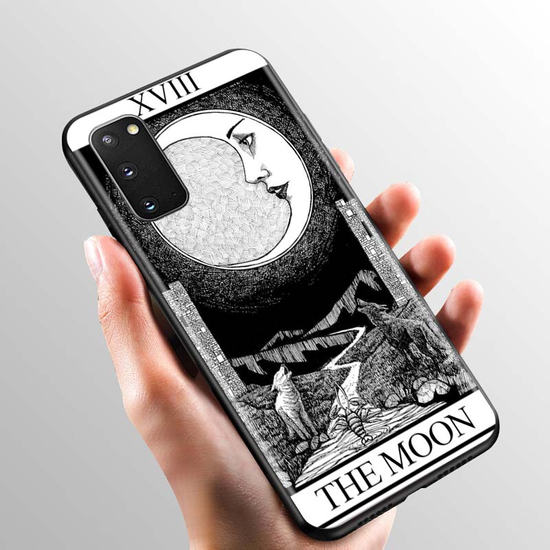Case For Samsung Galaxy Note 10 Lite Plus 20 Ultra 8 9 S20 FE S21 S10 Soft Silicone Phone Cover Funda Witches Moon Tarot Shell