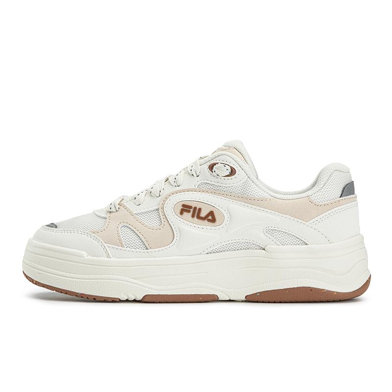 FILA VIBE Износостойкие Легкие Дышащие Низкие Скейтбордические Кроссовки Женские Молочно-Белый/Макадамия Желтый F12W623210FGM 36.5