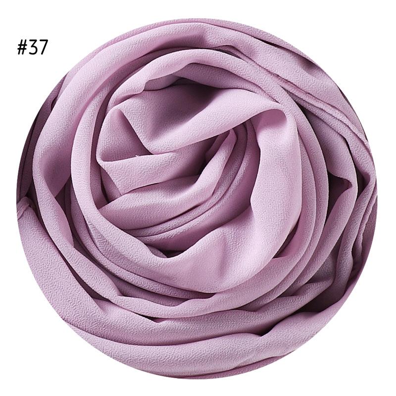 175X70Cm  High Quality Malaysian Pearl Chiffon Hijab Bundles Solid Color Scarves Head Scarf For Muslim Woman 73 Colors