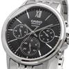 CASIO BESIDE Quartz Mens Watch Sapphire Glass BMS-300D-1AV Stainless Steel Band Multi-Axis 24-Hour Display Black Overseas Model