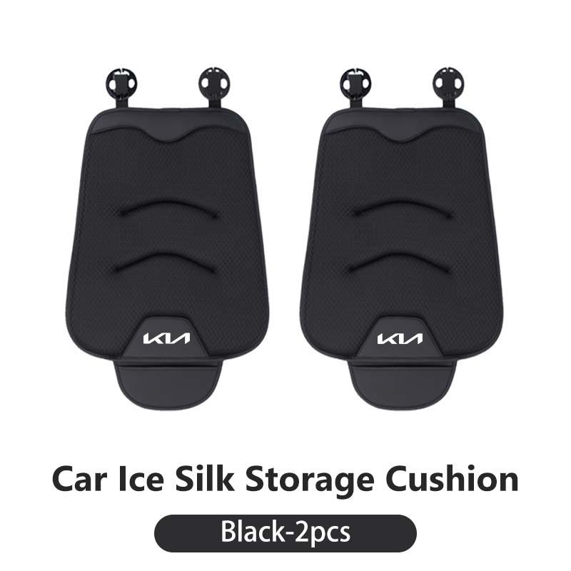 AAOI1 Car Universal Soft Seat Cover Ice Silk Cushion Anti Slip Storage Auto Seat Protect For KIA Cerato Soul Venga Forte Spectra