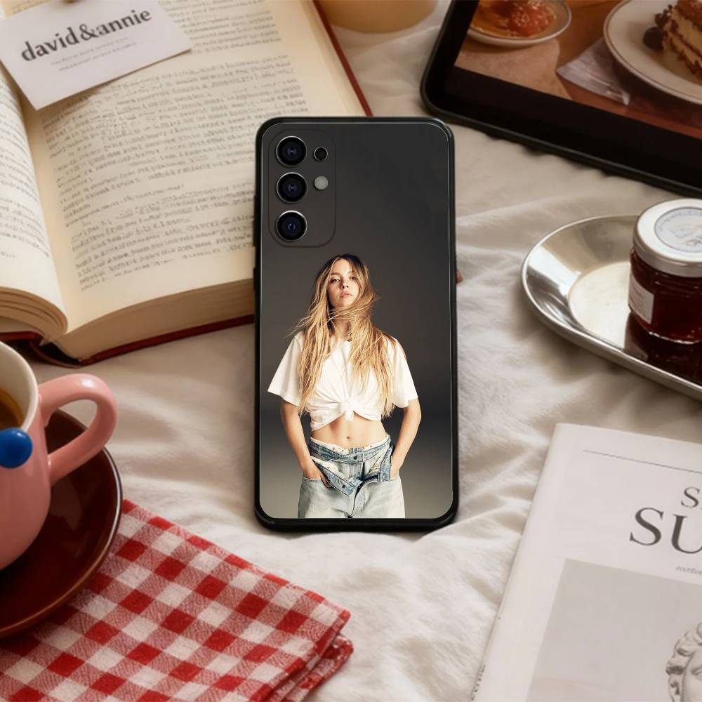S-Sydney S-Sweeney Phone Case For Samsung S 25,24,23,22,30,21,10,9,Ultra,Plus,Lite,FE,4,5 G Soft Black Case