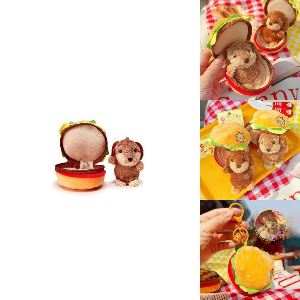Dachshund Hamburger Plush Keyring For Collectors And Anime Fans
