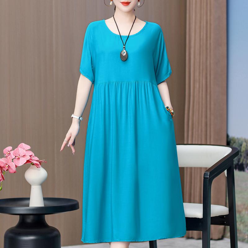 

Летнее платье размера плюс XL-5XL для женщин, женские свободные платья больших размеров с короткими рукавами, винтажная одежда 5XL