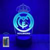 Children's Lamp Gift, Real Madrid Football 3D Lamp, 16 Light Colors and Remote Control, Gift for Football Playing Children
