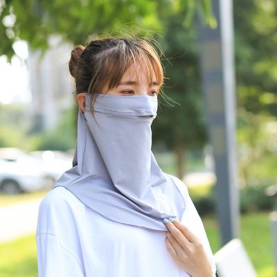 Summer Sun Protection Mask for Women, Thin and Breathable, Outdoor Cycling Cooling Mask with Extended Neck Protection and Shawl Veil, 2-Pack