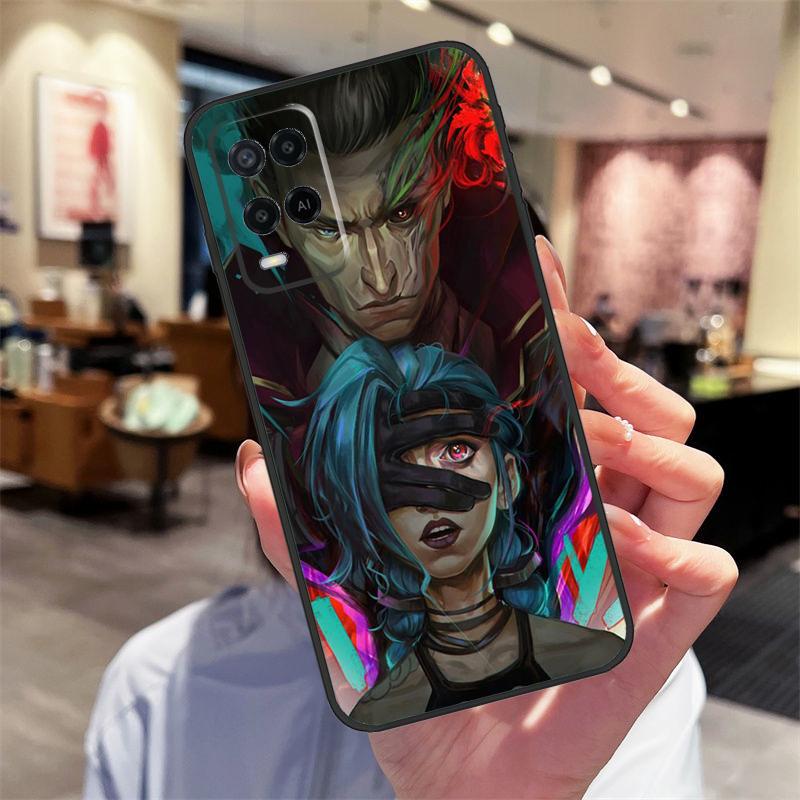 Jinx Arcane Case For Oppo A94 A74 A54 A18 A38 A58 A78 A98 A40 A60 A80 A16 A76 A96 A15 A17 A77 A57S Cover