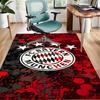Fußball Bayern Polyester Teppich, Weiche Indoor Matte für Bürostuhl, Wohnzimmer, Schreibtisch - Dekoratives Home Office Teppich Design