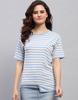 Women Regular Fit Blue Top