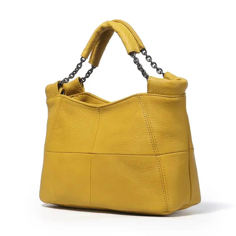 

Модная кожаная женская сумка-тоут для девочек, женская сумка-мессенджер через плечо, женская сумка-тоут жёлтый