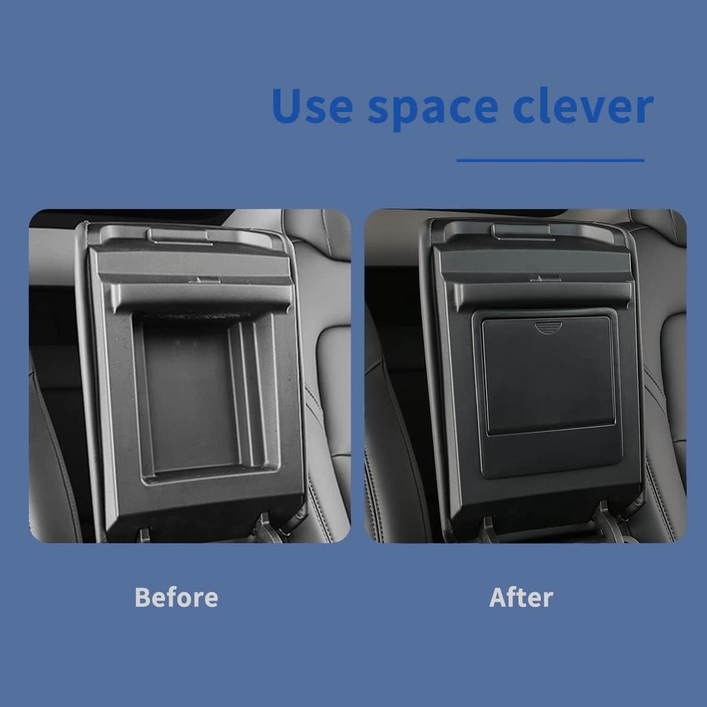 Tesla Armrest Hidden Compartment Storage Box - Center Console Organizer With Secret Compartment For Tesla Model 3/Y (-)