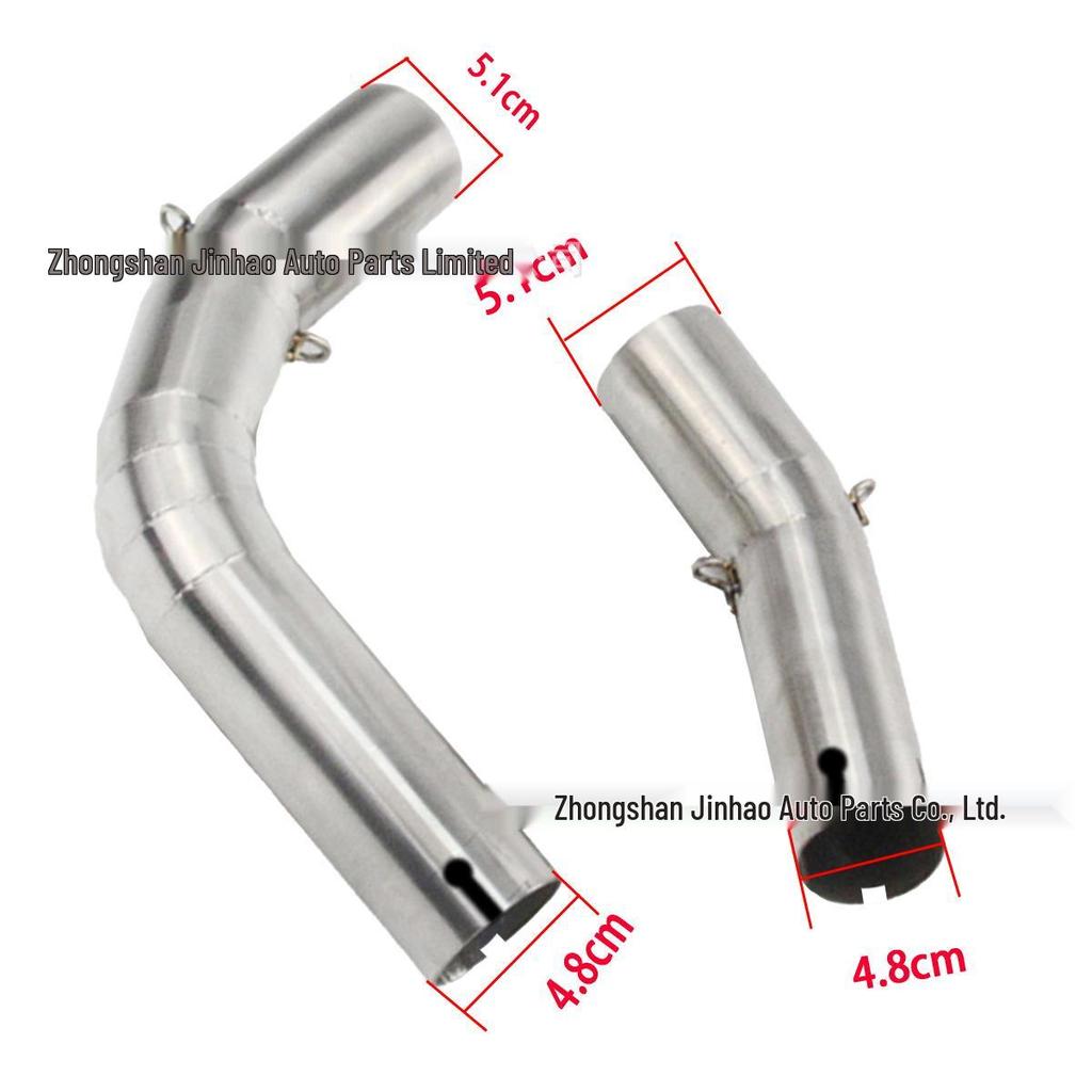 R1 Motorcycle Exhaust Pipe Modification, Stainless Steel Mid-Section, Non-Destructive, Compatible with 2009-2014 Models