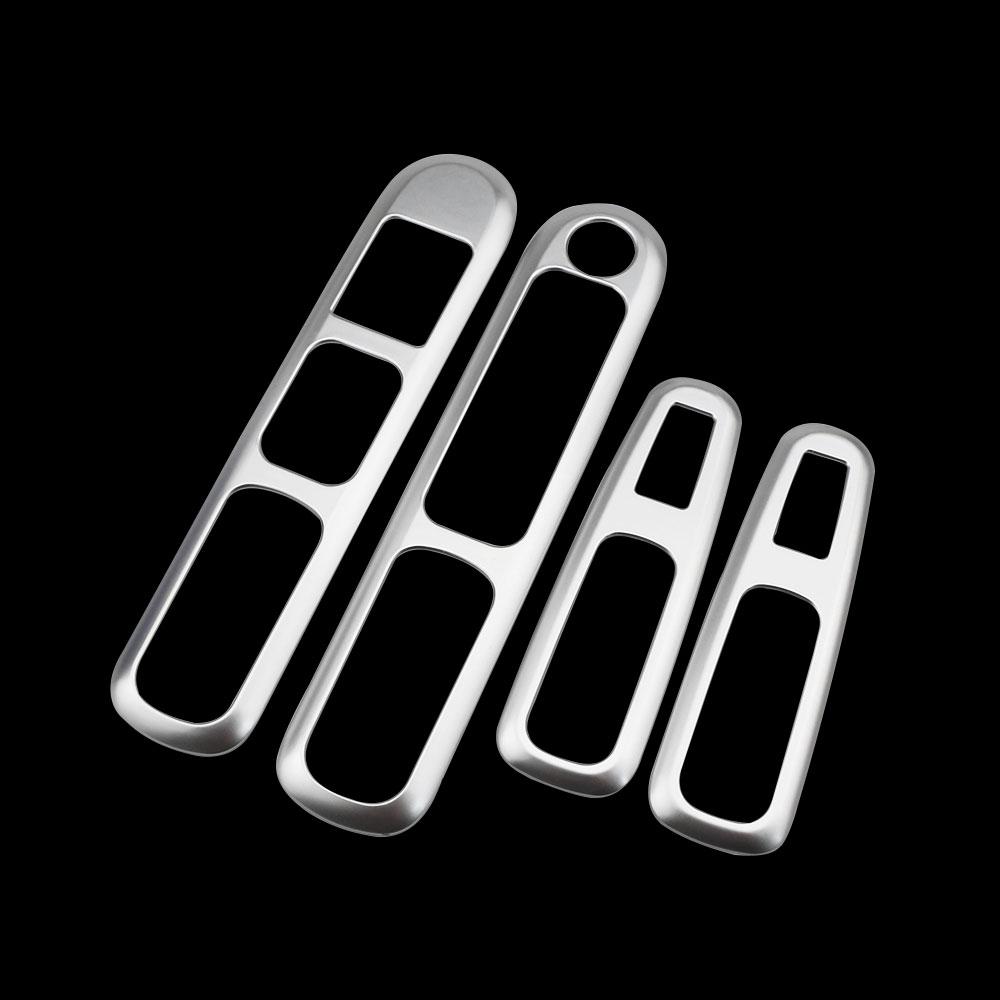 Car Door Armrest Panel Handle Holder Window Lift Switch Button Cover Trim Chrome for Peugeot 3008 2009 - 2013 2014 2015