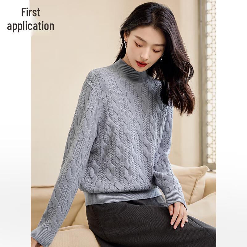 Women's Warm Turtleneck Cable Knit Sweater