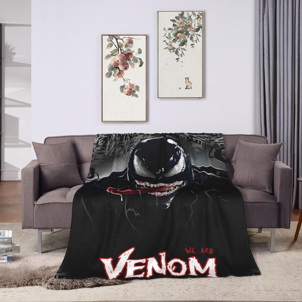 Venom Blanket  Warm Street Trend Plush Throw Blanket For Children Bedroom Flannel Bedspread Bed Cover