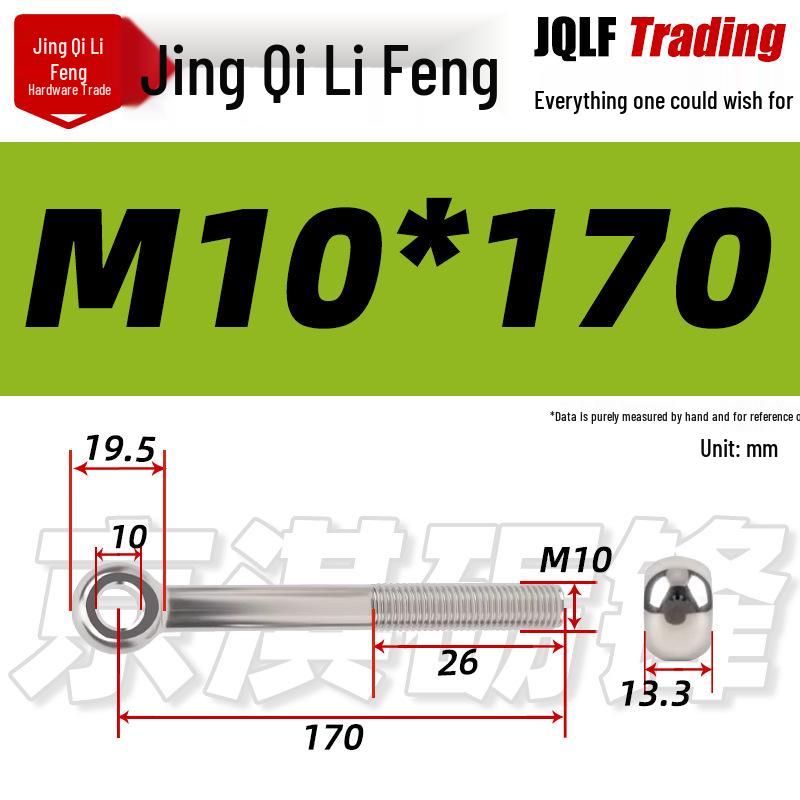 Stainless Steel GB798 Eye Bolt, Full Series M5-M16