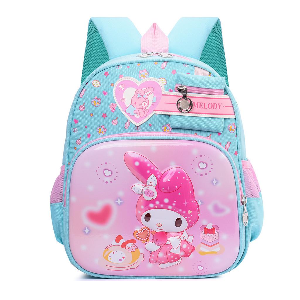Kuromi Melody Pattern Kids Backpack With Breathable Oxford Fabric For Elementary School Students