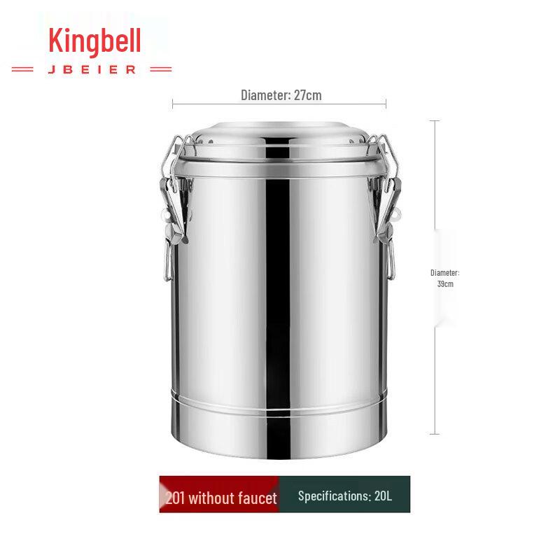 Jingbeier Commercial Stainless Steel Insulated Food & Drink Bucket