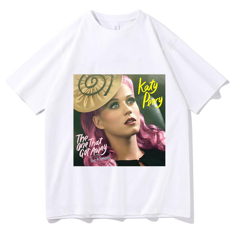 Katy Perry The One That Got Away TShirt Y2k Letters Printed Personality Tee Summer Fashion Streetwear Gift Short Sleeve Clothes