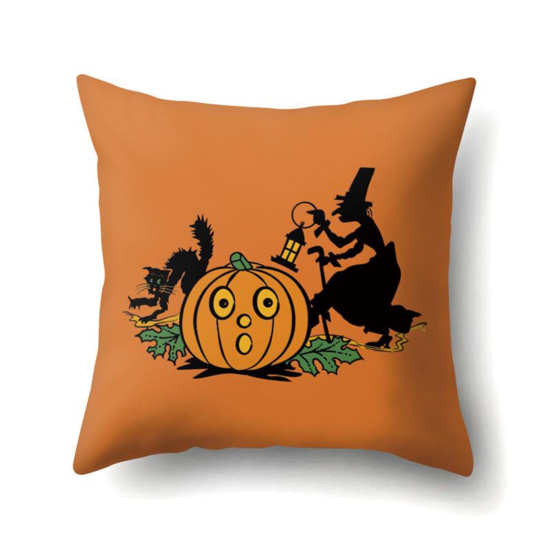 Halloween Pillowcase Car Waist Pillow Pumpkin Sofa Cushion Cover Office Home Living Room Pillowcase