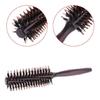 Straight Twill Boar Bristle Hair Round Brush Wood Handle Rolling Styling Comb