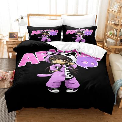 Aphmau Bettwäsche-Set Betten Bettbezug 2 Stück Kissenbezug Polyester 3D-Druck Ja 90 g/m²