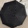 Stylish U-Shaped Handle Polka Dot Umbrella Dual-Use Lightweight Folding Umbrella 8-Rib Manual UV Protection Umbrella Summer
