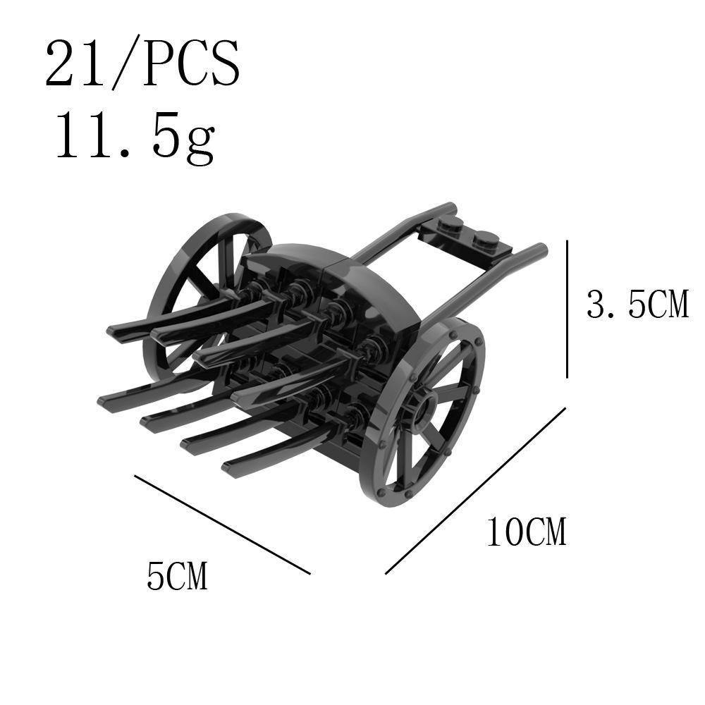 Building Block Medieval Weapon Ancient Siege Ladder Car Ancient War Weapon Scene Ornament