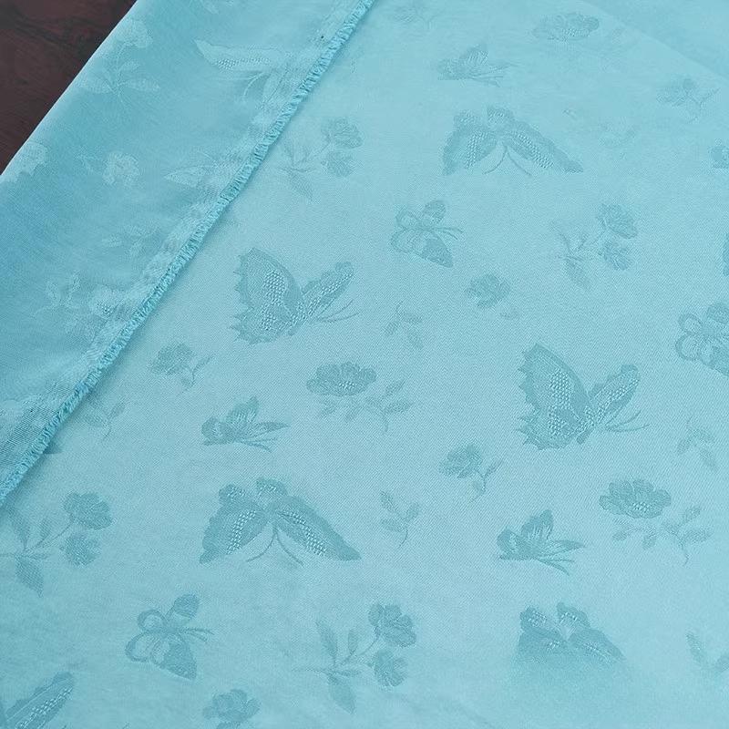 50x145cm Butterfly Jacquard Cotton Linen Fabric for Diy Sewing Dress Shirt Skirt Pants Clothing Vintage Summer Cloth