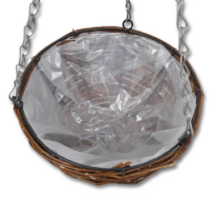 Hangmand - Set van 4 rond - 25 x 13 cm - Lekvrije plastic bodem - Metalen ketting en frame