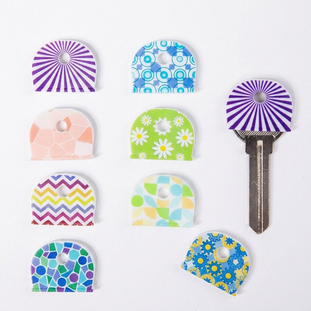 6pcs Key recognition sleeve, with anti slip grip and rich colors, suitable for various key shape
