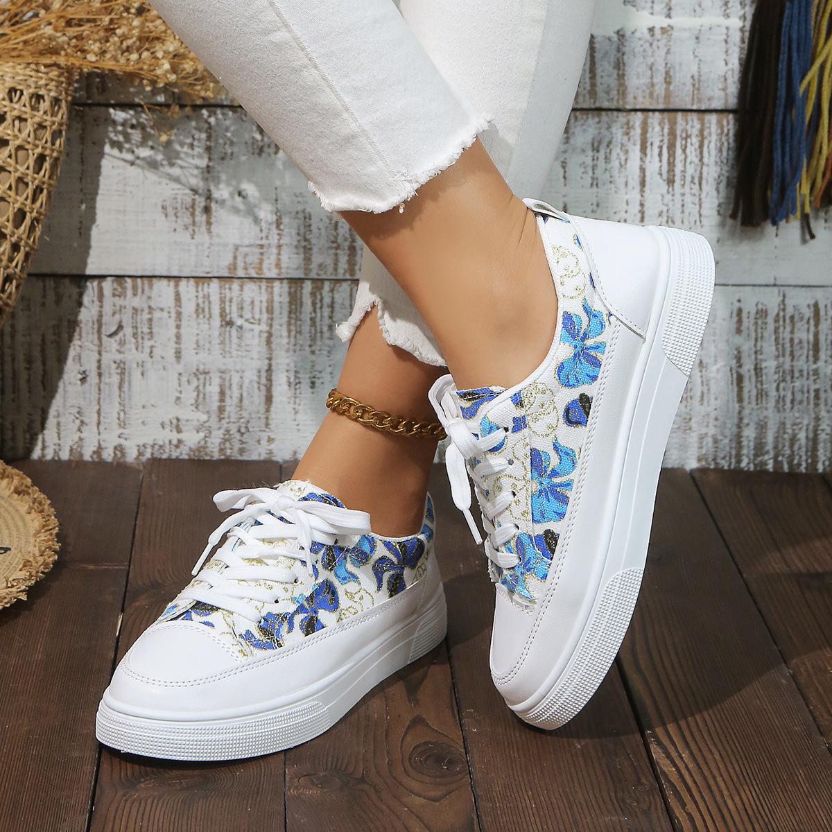 

European and American large-size flat-soled student sports shoes women s 2024 autumn new casual canvas shoes lightweight board shoes 35 синій