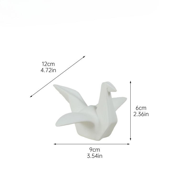 New Thousand Paper Crane Ceramic Ornament Creative Thousand Paper Crane Ornament for Living Room Home Office Desktop Aesthetics