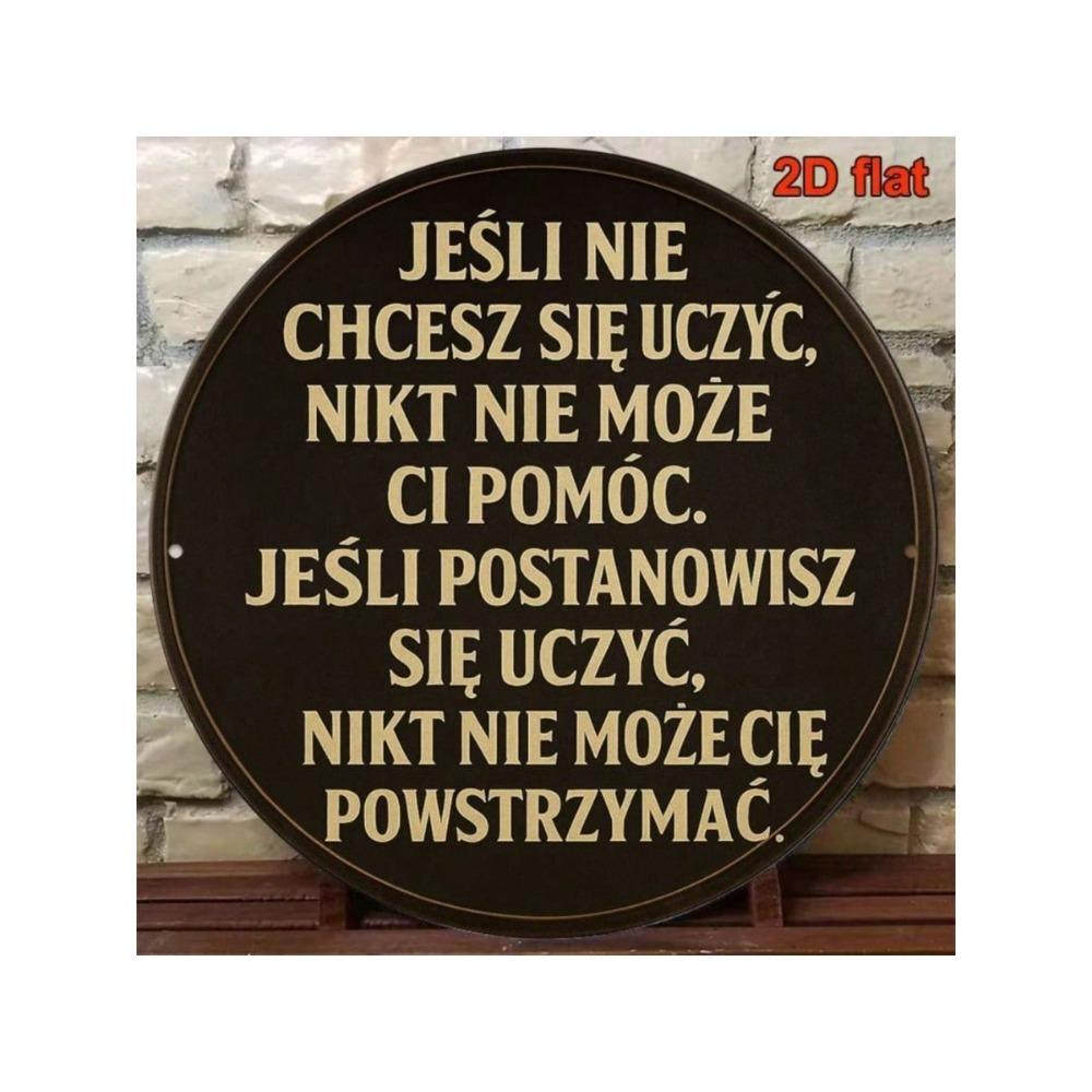 Vintage Round Metal Sign Wall Art Quote Decor