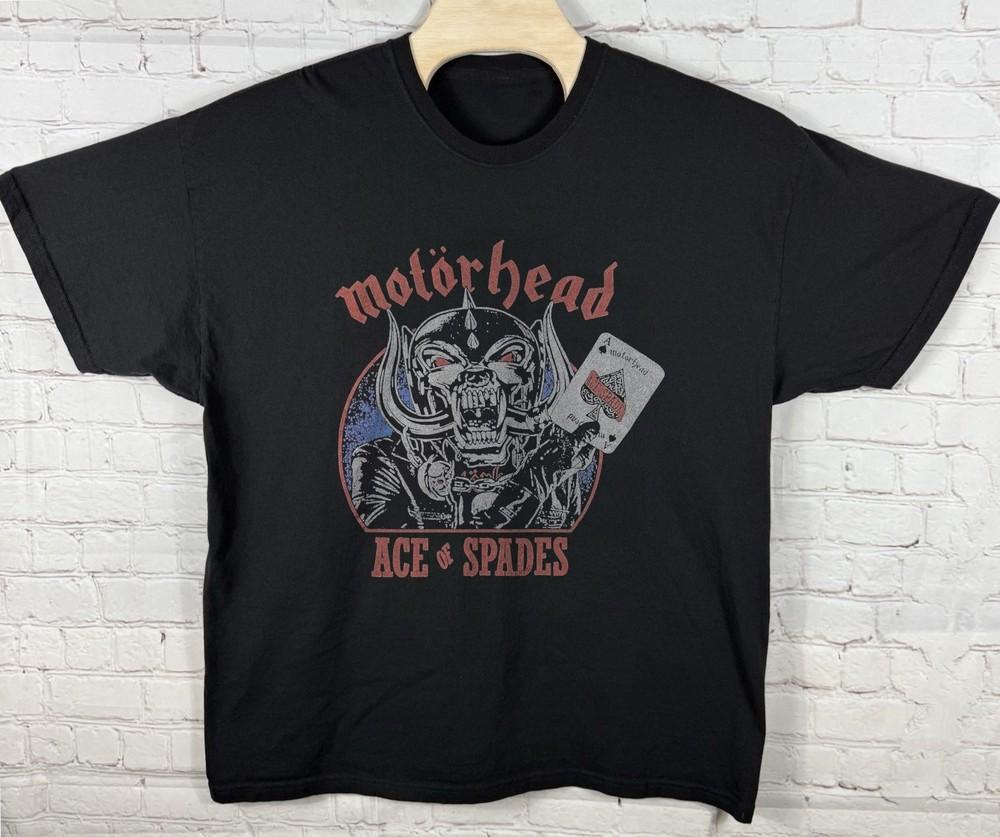 Motorhead Ace Of Spades Playing Cards Retro Unisex TShirt Charcoal Size S5XL Unisex T-Shirt XXXL