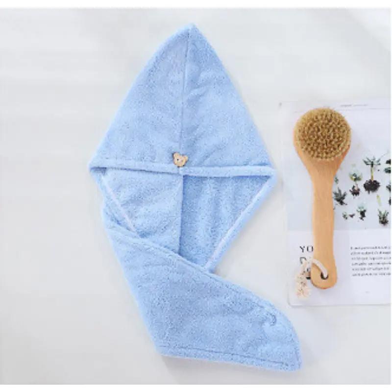 1pc soft blow drying cap, coral velvet thickened bathroom hair towel, women's super-absorbent quick-drying shower cap