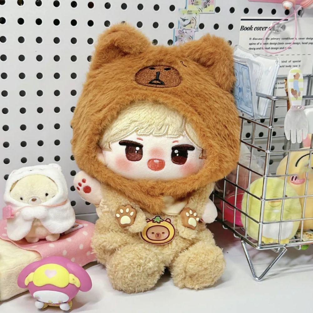 1 Set Strap Pants 20cm Cotton Doll Clothes Capybara Hat Plush Doll Clothes  Doll Accessories